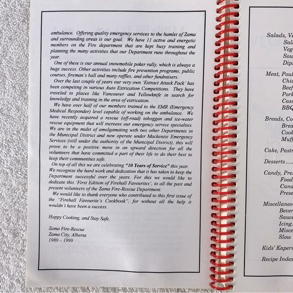 Vintage 1999 Firehouse Favourites Zama Fire & Rescue Cookbook - Picture 5 of 14